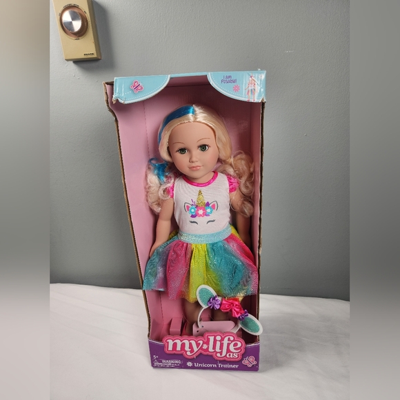 My Life As A Unicorn Trainer Doll 18" Soft Torso Blond Hair. Brand New.. - Picture 1 of 8